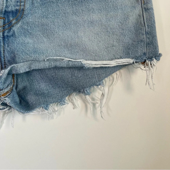 Levi’s blue high waist denim shorts size 28 - Picture 2 of 10